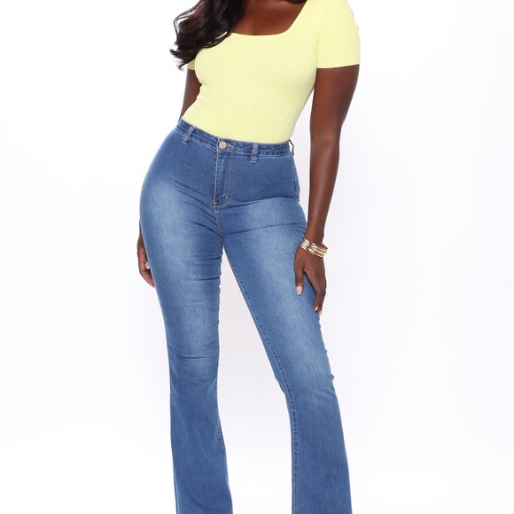 Fashion Nova - Tall Valentina high rise flare jeans 38”inseam - size 13 - Picture 2 of 2